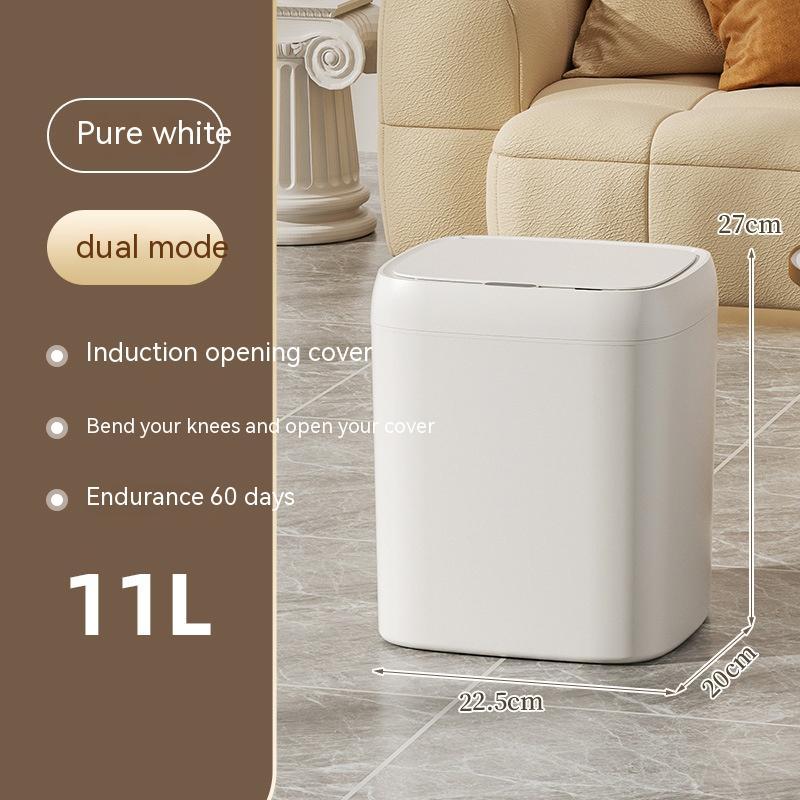Smart Trash Can With Lid For Bedroom And Living Room Kitchen Storage Box Trash Can Induction Small Car Box Automatic Smart Dustbin Smart Trash Bin - Image 32