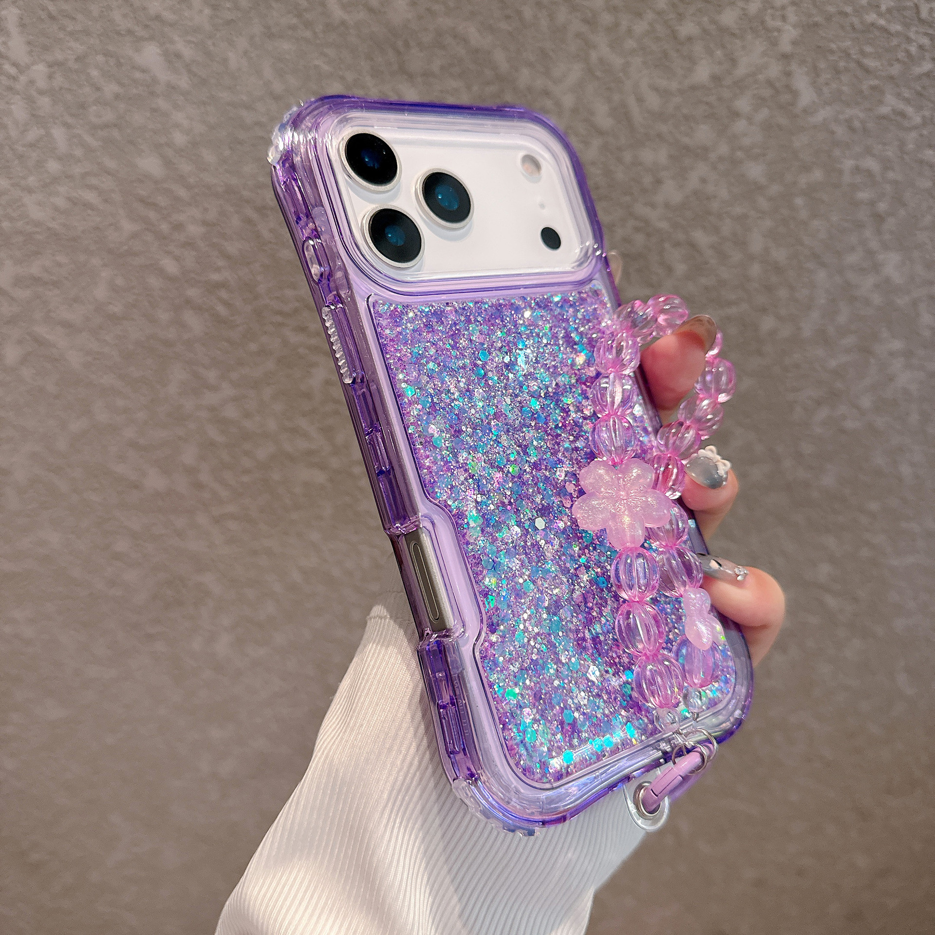 South American-style Slimming Phone Case With 3-in-1 Glitter Epoxy Drop-proof Design And A Matching Bracelet - Image 22