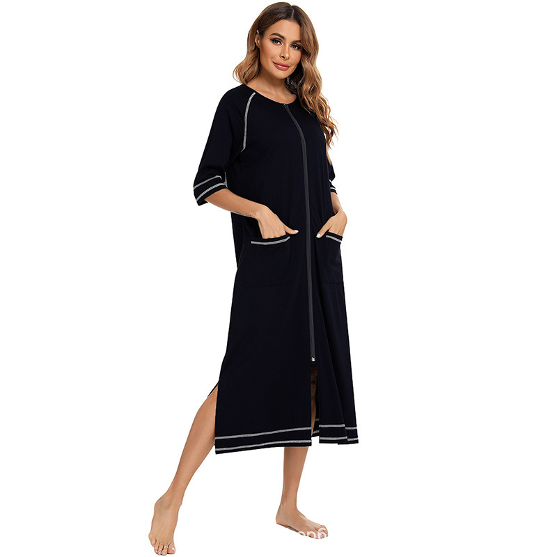 Comfortable Cardigan Womens Base-Layer Pajamas For Autumn And Winter - Image 13