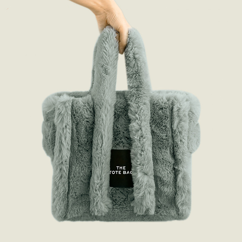 Plush Handheld Women's Bag Simple Plush