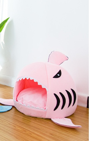 Creative Dual-Purpose Shark Pet Bed Small Dogs And Cats Warm Pet Bed - Image 8