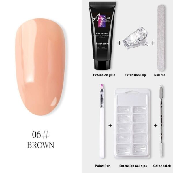 Painless Extension Gel Nail Art Without Paper Holder Quick Model Painless Crystal Gel Set - Image 15
