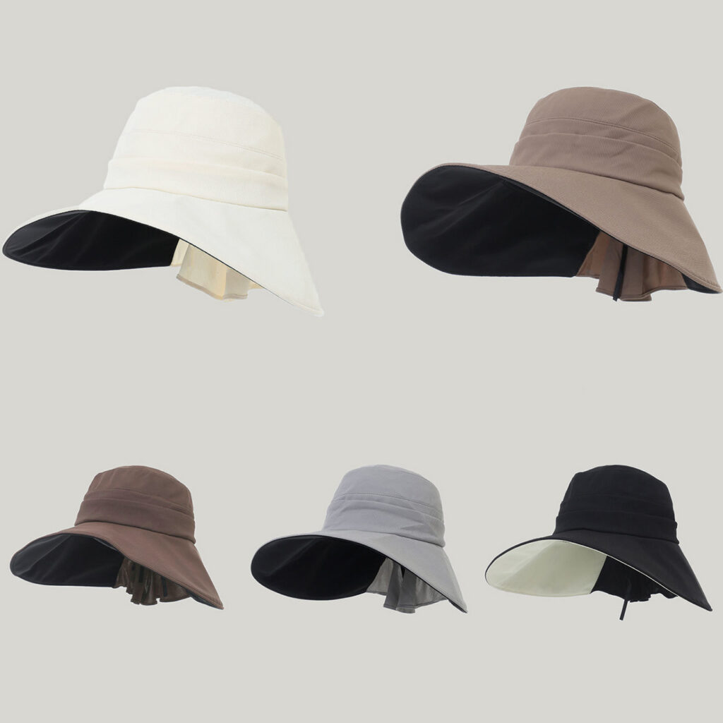 Cross-border Minimalist Light Board Vertical Stripe Wide-brimmed Sun Hat For Daily Outdoor Hiking And Climbing, Sun Protection Hat