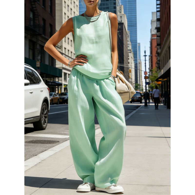 Womens Sleeveless Top And Pants Two-piece Set - Image 10