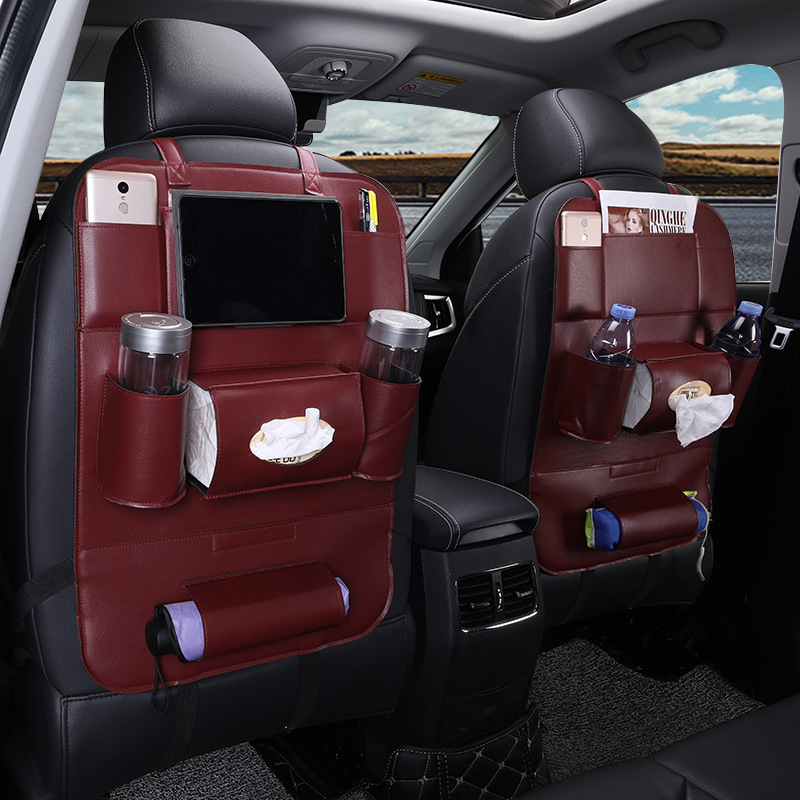 Car Interior Supplies Multifunctional Seat Back Leather Folding - Image 10