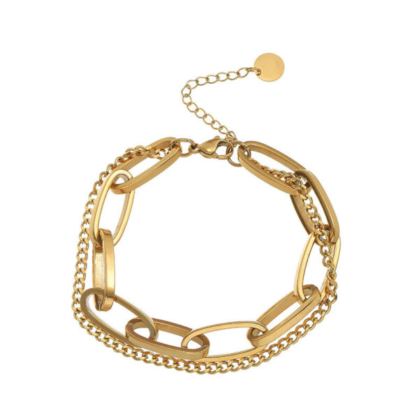 Thick Chain Double-layer Bracelet For Women - Image 3