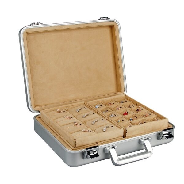 Portable Handheld Aluminum Alloy Jewelry Box - Image 5