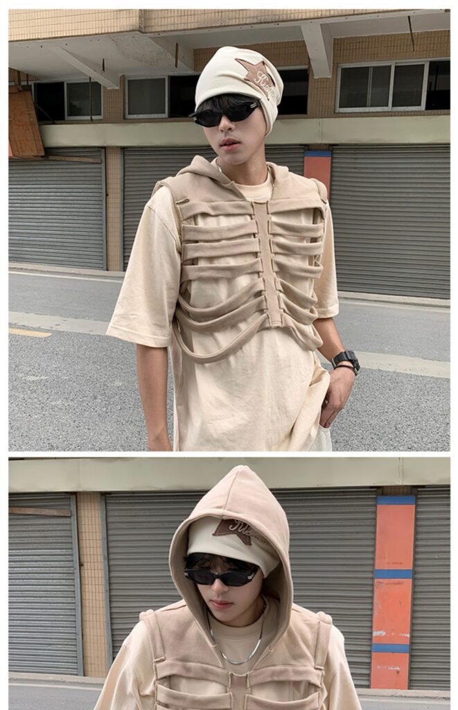Loose, Versatile Designer-style Sleeveless Hooded Tank Top