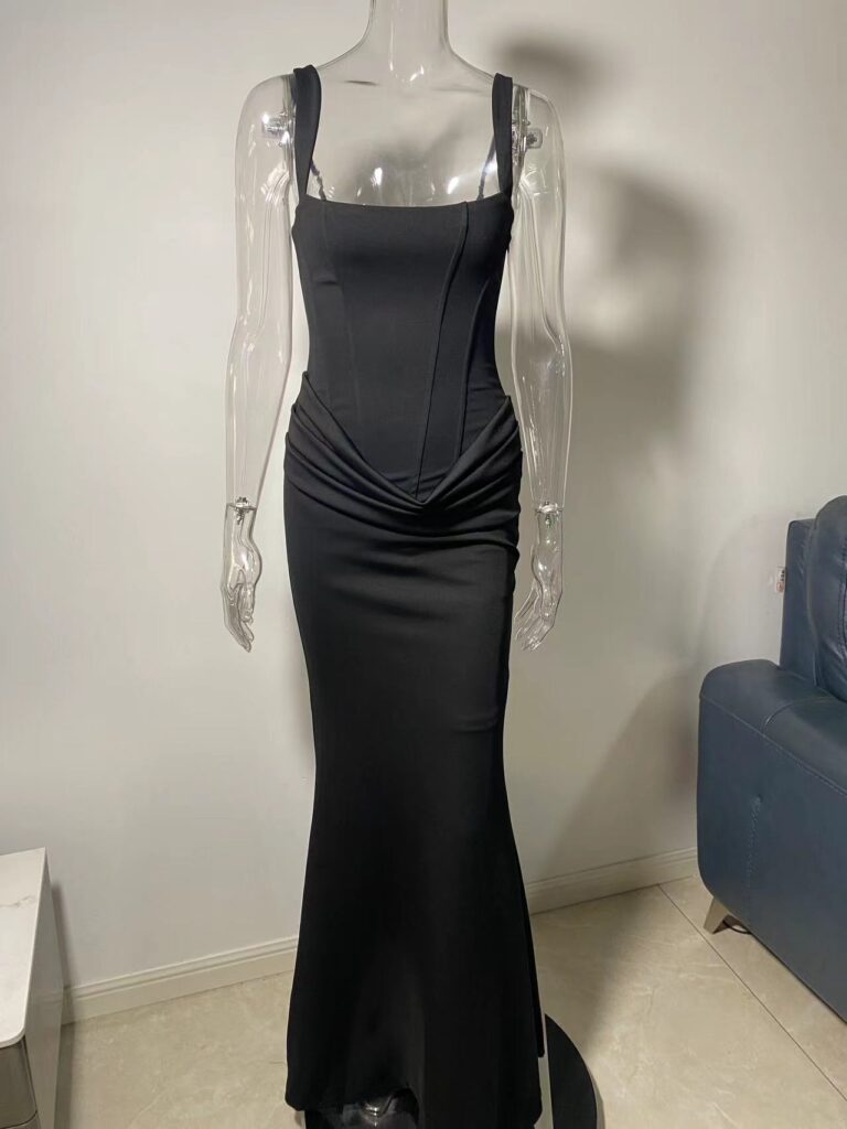 Elegant Strapless Long White Slip Dress For Women