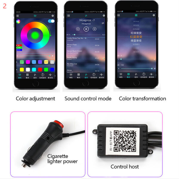 Car Fiber Optic Ambient Light Modified Car Interior Cool Light APP Rhythm Light - Image 5