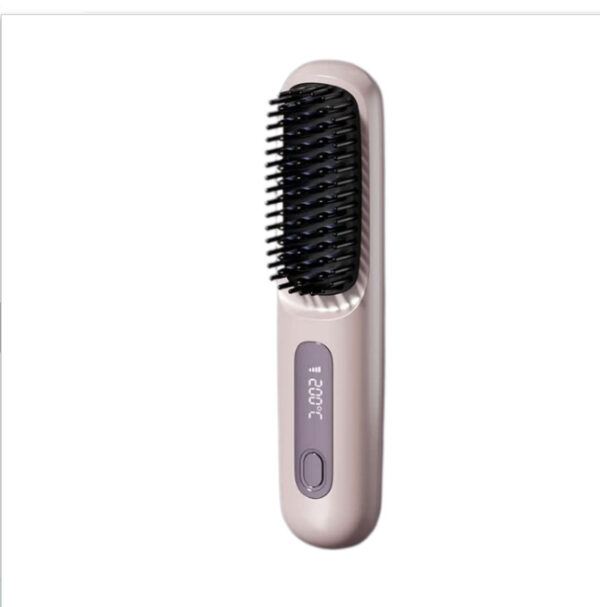 2 In 1 Straight Hair Comb Wireless Hair Straightener Brush Hair Fast Heating Portable Hot Curler USB Charging - Image 35