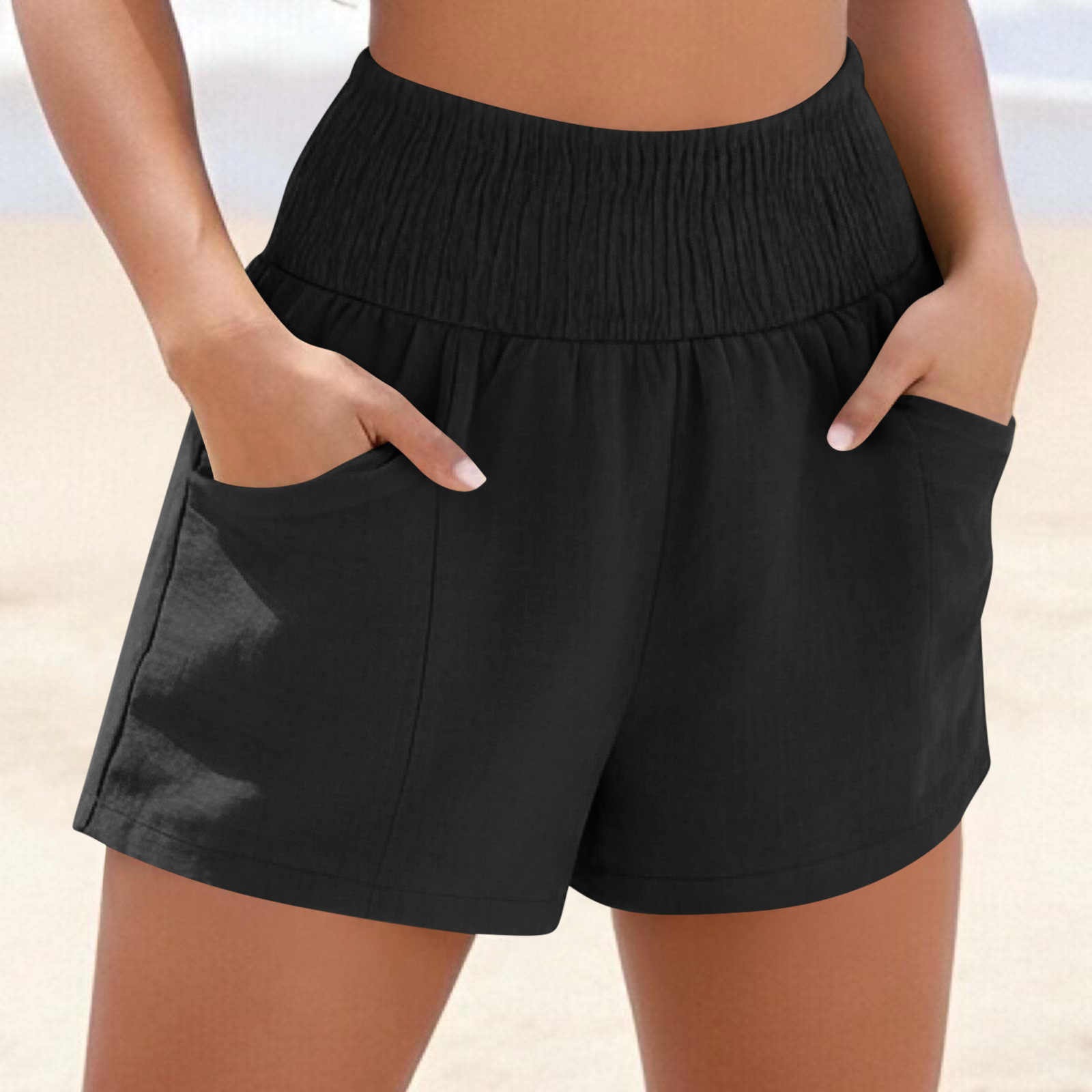 Drawstring Pocket Loose Casual Women