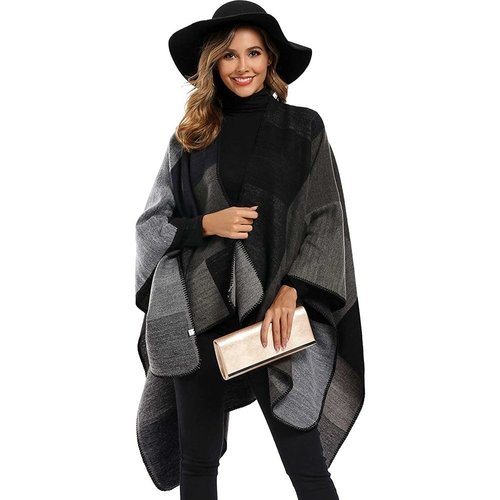 Shawl Wraps Sweater Poncho Cape Coat Christmas Gifts for Women - Image 9