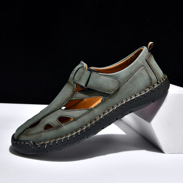 Breathable Hand-Sewn Mens Closed-Toe Sandals - Image 18