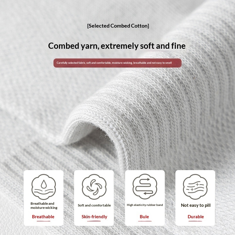 Summer Pure Short Cotton Socks For Teenagers - Image 6