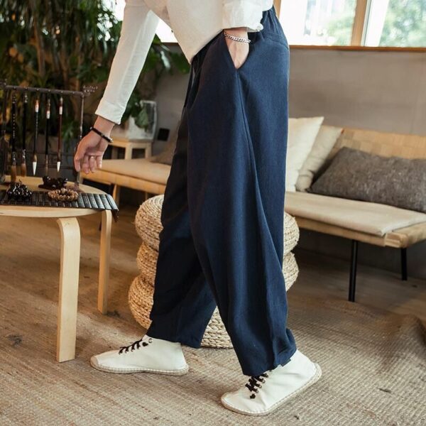 Chinese style large fat wide leg pants - Image 25