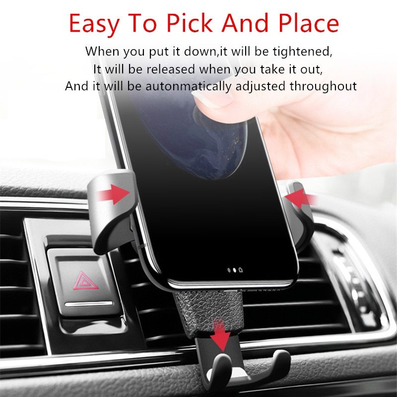 Car Phone Holder For Phone In Car Air Vent Mount Stand No Magnetic Mobile Phone Holder Universal Gravity Smartphone Cell Support - Image 5