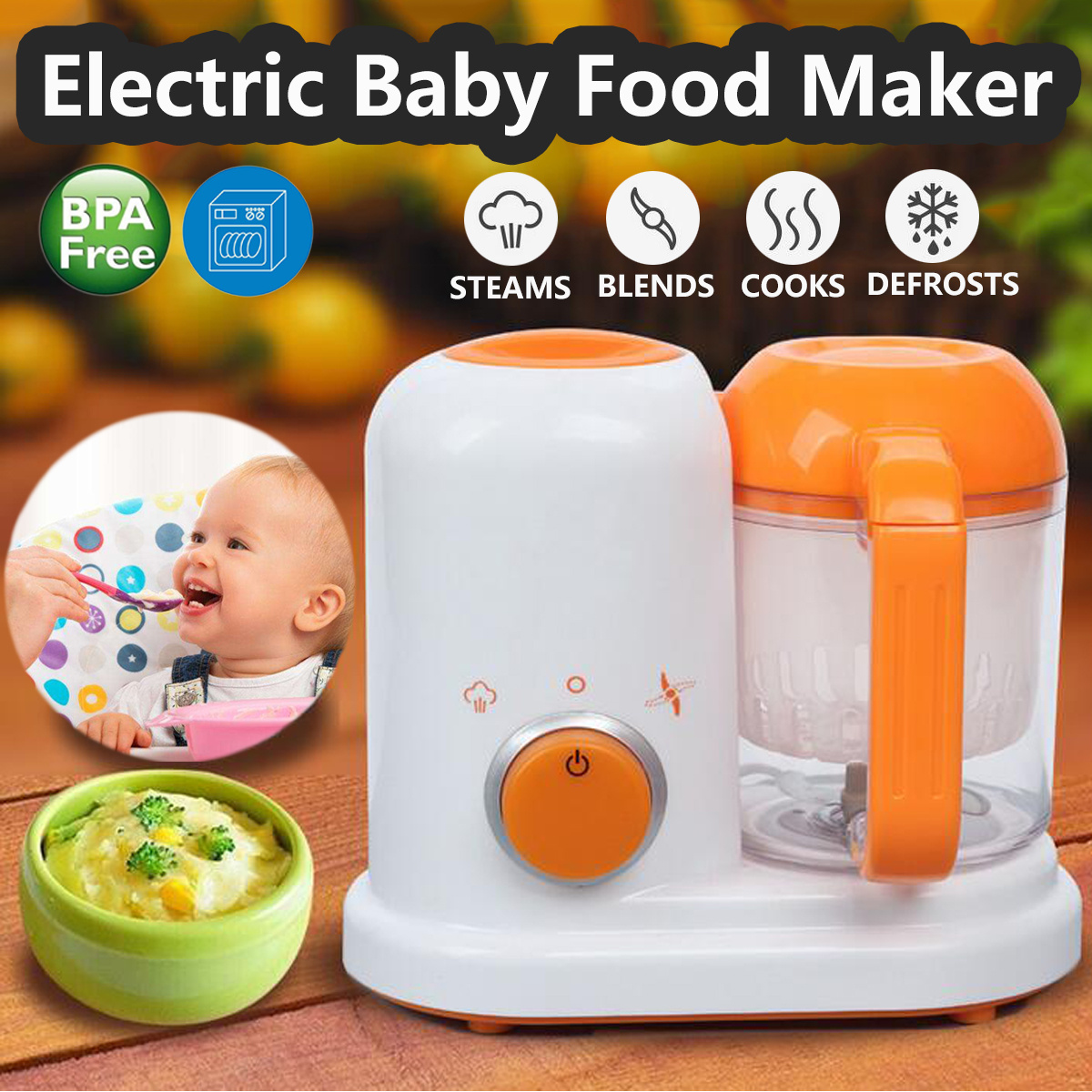 Multi-function Baby Food Processor Smart Infant Milk Warm Baby Food Cooking Blenders - Image 12