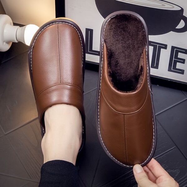 Men's Non-Slip Soft-Soled Cotton Slippers For Home - Image 4