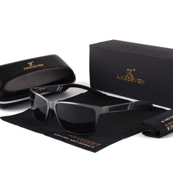 KINGSEVEN Men Polarized Sunglasses Aluminum Magnesium Sun Glasses Driving Glasses Rectangle Shades For Men Oculos masculino Male - Image 14