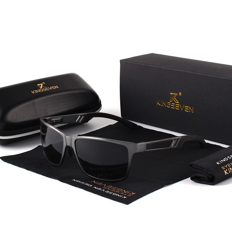 KINGSEVEN Men Polarized Sunglasses Aluminum Magnesium Sun Glasses Driving Glasses Rectangle Shades For Men Oculos masculino Male - Image 14