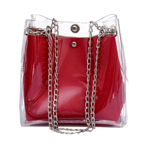 Fashionable transparent bag chain bucket bag female summer new style Korean edition fashionable child mother one shoulder cross body bag - Image 11