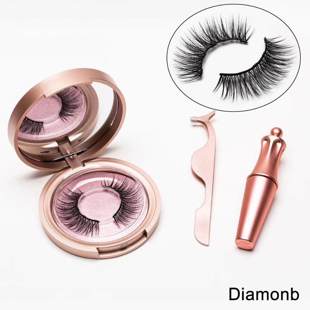 Natural Long Lasting Magnetic Liquid Eyeliner & Magnetic False Eyelashes & Tweezer Set Make up Set - Image 10