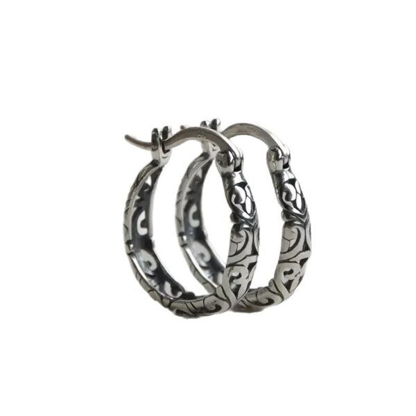 Geometric Hollow Flower Earrings Women's Vintage Fashion - Image 5