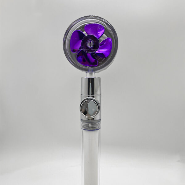 Shower Head Water Saving Flow 360 Degrees Rotating With Small Fan ABS Rain High Pressure Spray Nozzle Bathroom Accessories - Image 12
