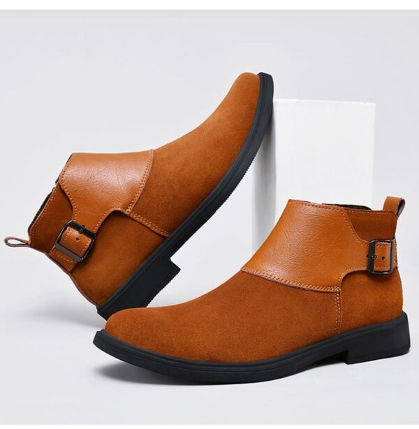 High-top British-style Leather Zip-up Ankle Boots - Image 13