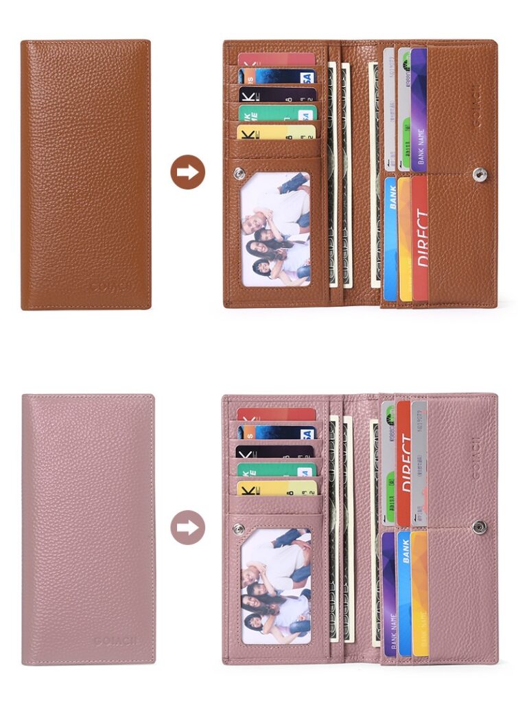 GOIACII Anti-Scanning Womens Long Wallet Ultra-Thin European And American Style Minimalist