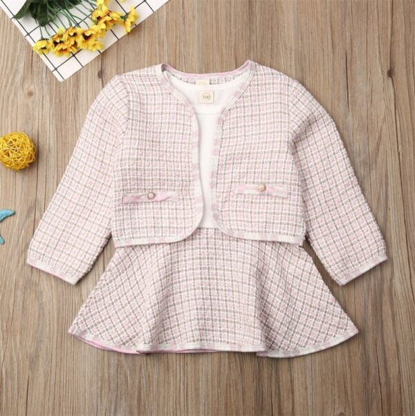 Long-sleeved Dresses Two-piece Children's Baby Small Incense Wind Suit - Image 21