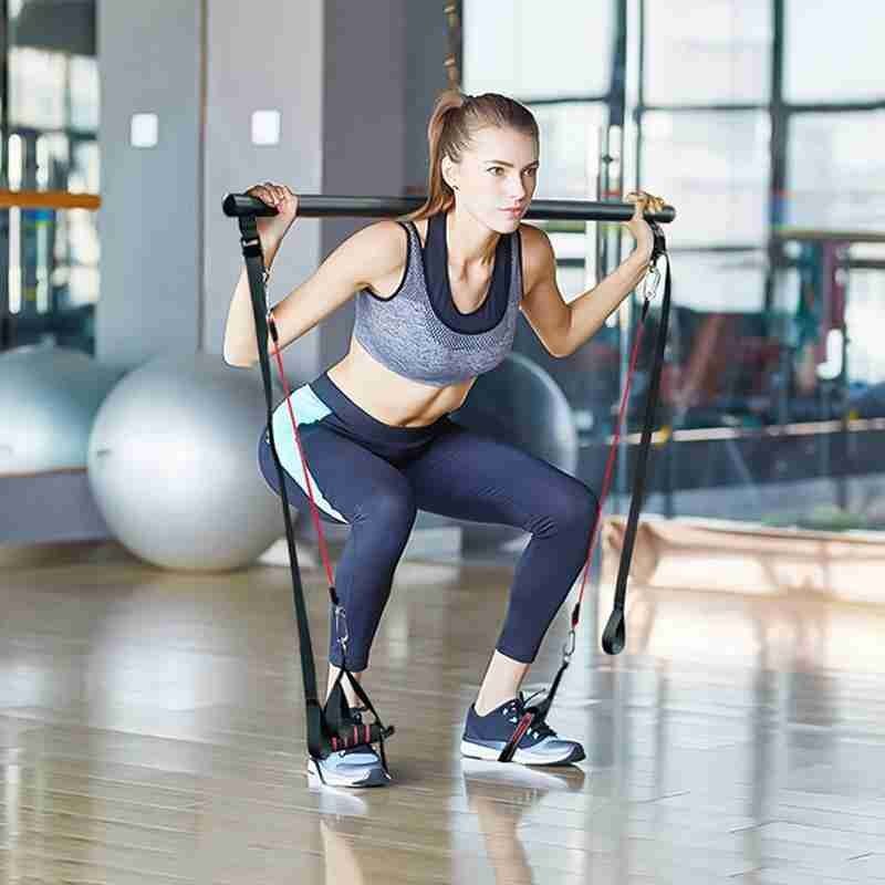Pilates Bar Kit With Resistance Bands Portable Home Gym Workout Equipment Perfect Stretched Fusion Exercise Bar And Bands - Image 8