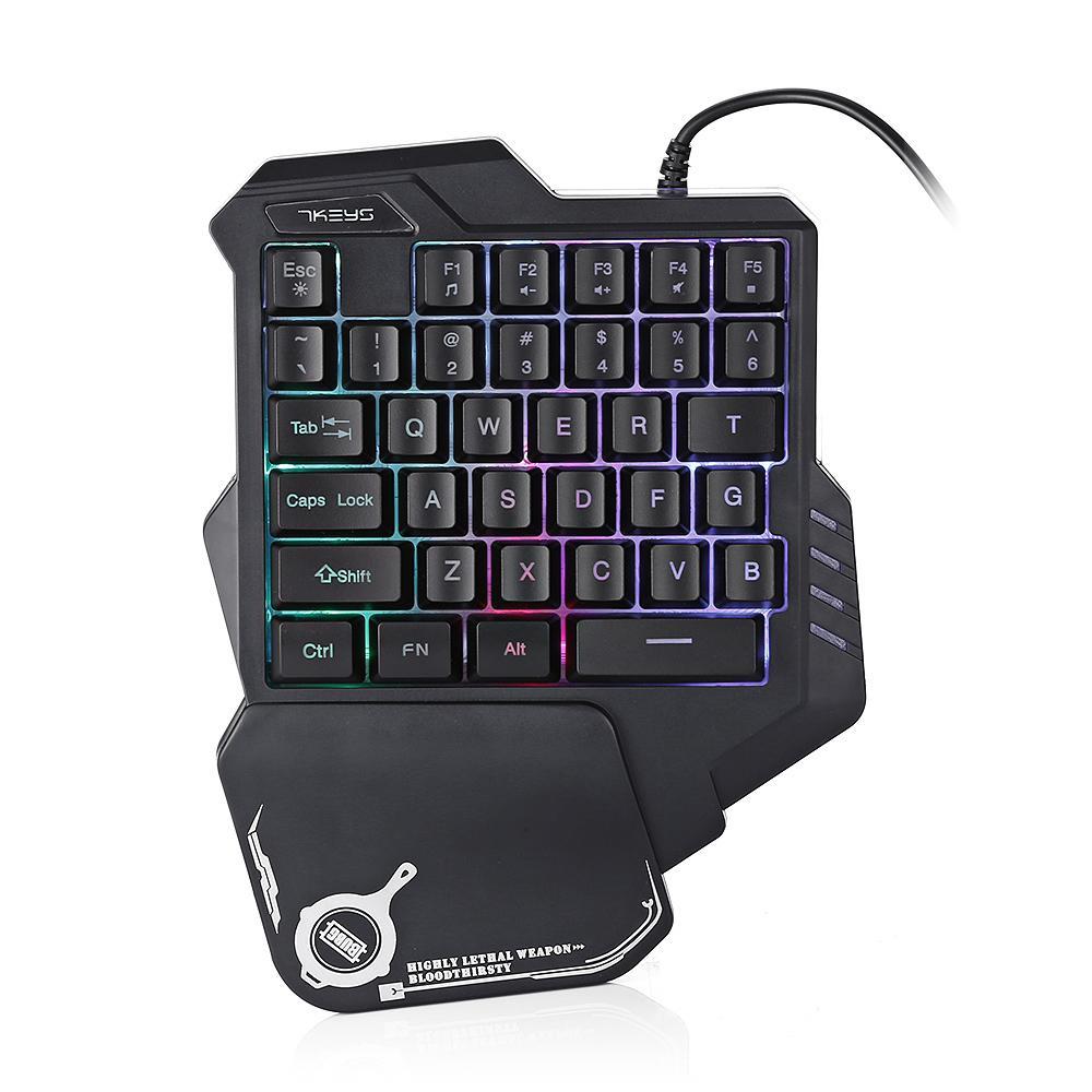 One-Handed Mechanical Gaming Keyboard RGB Backlit Portable Mini Gaming Keypad Game Controller - Image 1