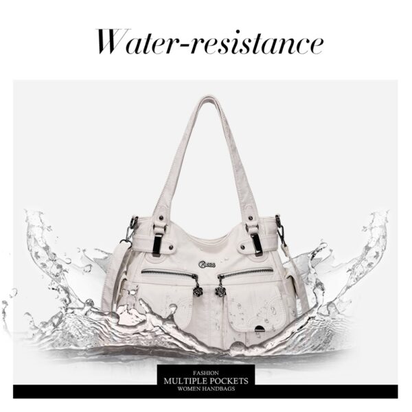 Fashion Ladies Soft Leather Portable Messenger Bag Crossbody Bags For Women Zipper Pocket Soft Casual Tote - Image 16