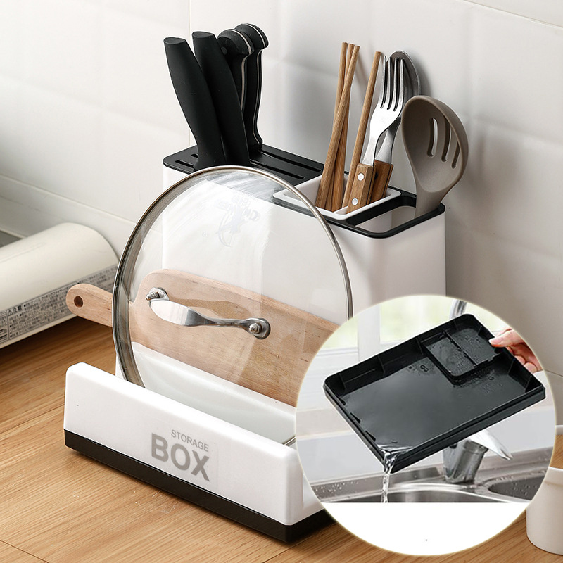 Tableware Storage Holders Kitchen Knife Plastic Storages Racks For Kitchen Convenience Cabinet Kitchen Gadgets - Image 1