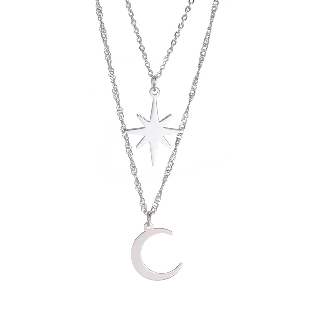 Japan-Korea Style Trendy Titanium Steel Cutout Fashionable Minimalist Clavicle Chain - Image 12