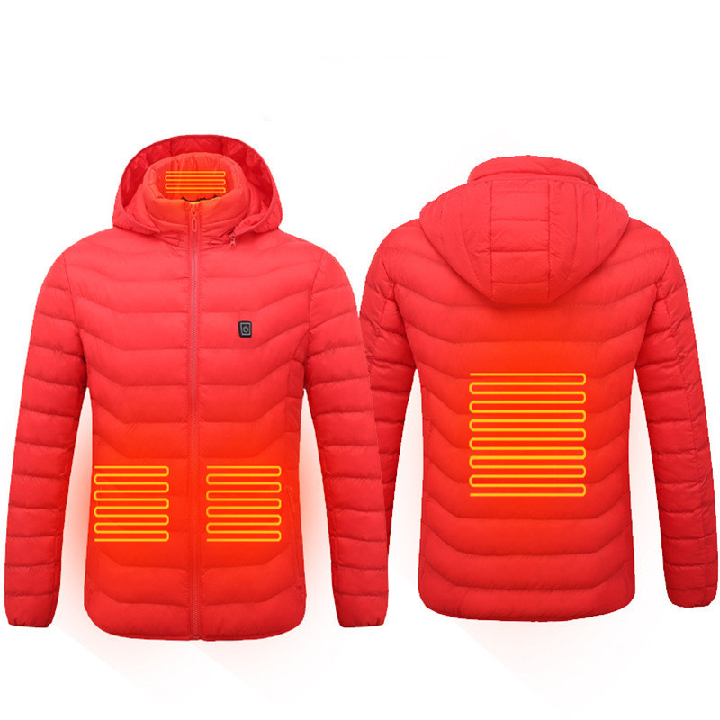 Winter Heated Jacket USB Electric Cotton Coat Zip-up Heater Thermal Clothing Heating Vest For Men - Image 110