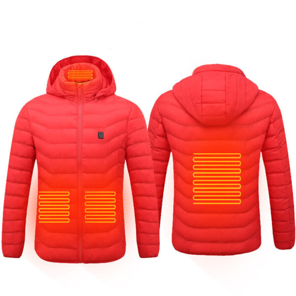 Winter Heated Jacket USB Electric Cotton Coat Zip-up Heater Thermal Clothing Heating Vest For Men - Image 105
