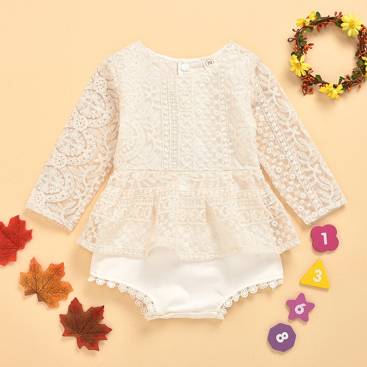 Lace baby jumpsuit - Image 1