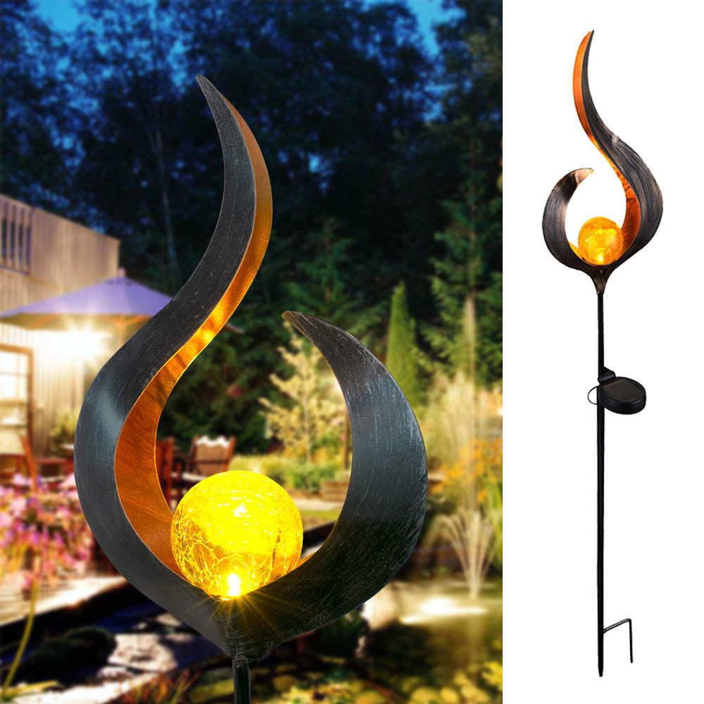 LED Solar Flame Light Metal LED Garden Light Flame Effect Lamp Waterproof Outdoor Lights Landscape Lights Solar Decorative Light - Image 30