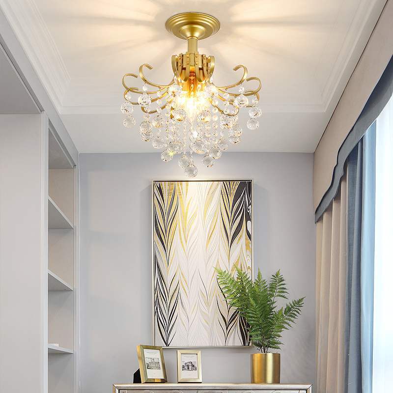 European Light Luxury Small American Restaurant Crystal Chandelier - Image 1