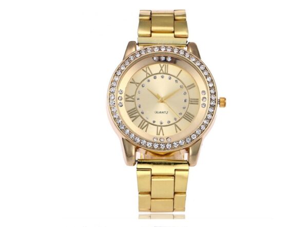 Vansvar Brand Rose Gold Watch Luxury Women Dress Rhinestone Quartz Watch Casual Women Stainless Steel Wristwatches Female Clock - Image 5