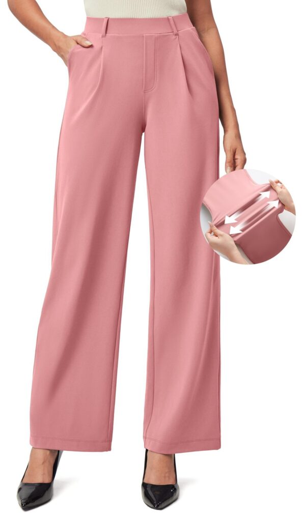 Womens High-Waisted Stretchy Work Business Casual Pants