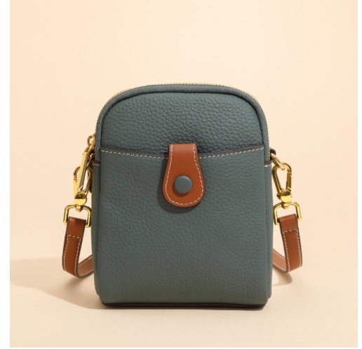 Lychee Pattern Mobile Phone Bag Small High Quality Leather Crossbody Bags For Women Wallet - Image 4