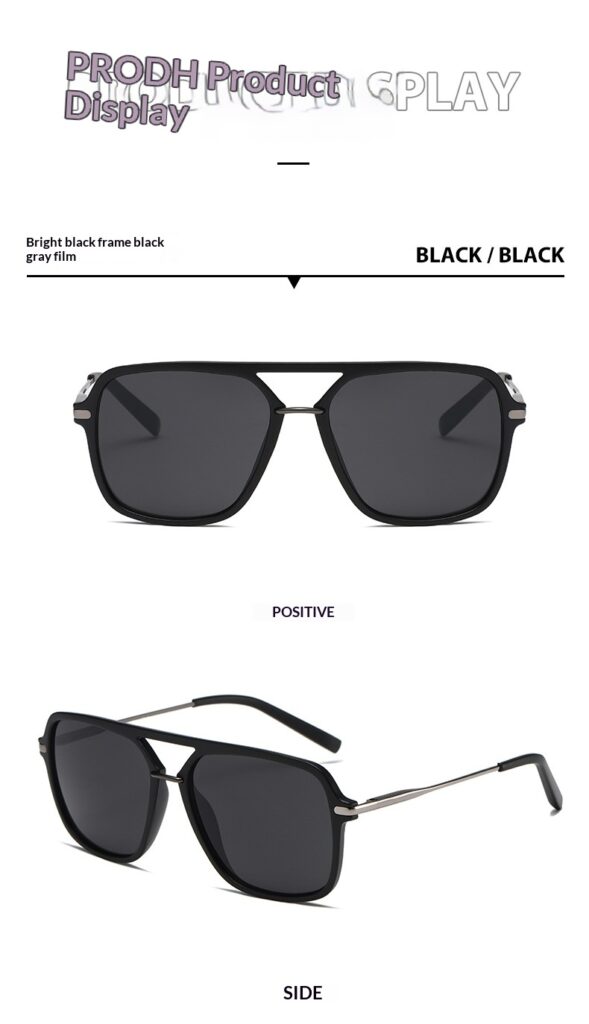Classic Dual-Beam Sunglasses Mens Fashion Sunglasses