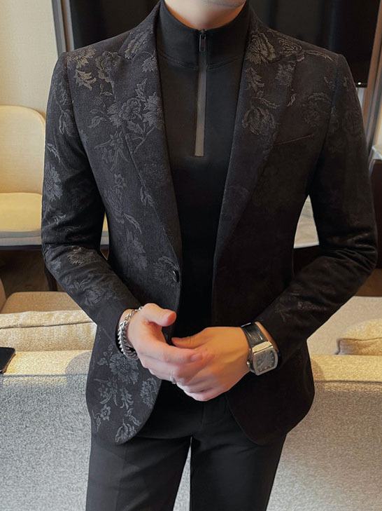 Men's Slim Fit Floral Print Casual Balzers - Image 4