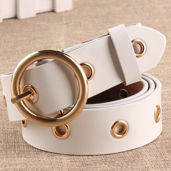 Classic Round Buckle No Hole Belt - Image 3