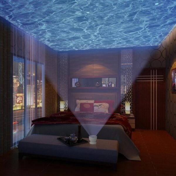 Ocean Wave Projector LED Night Light Remote Control TF Cards Music Player Speaker Aurora Projection - Image 14