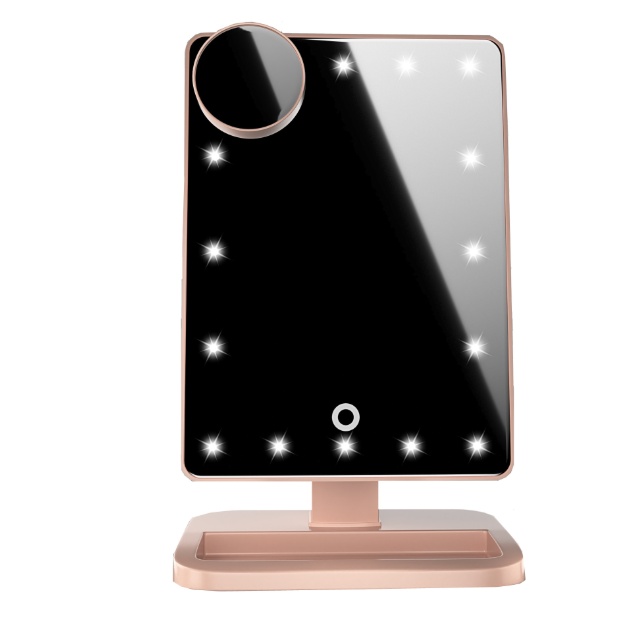 Touch Screen Makeup Mirror With 20 LED Light Bluetooth Music Speaker 10X Magnifying Mirrors Lights - Image 11